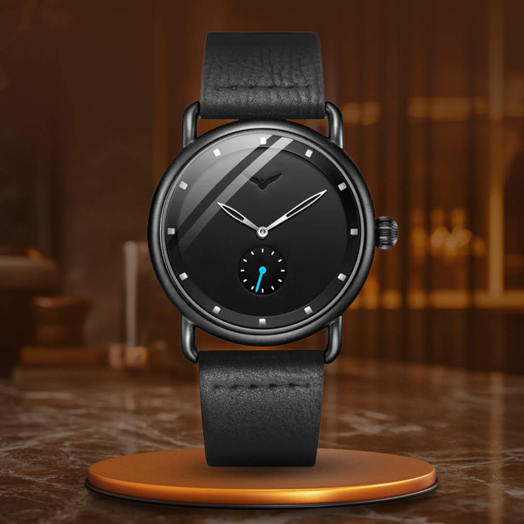 Unisex Minimalist Quartz Watch | 41 mm Case | Silver Leather Strap | Gray Dial | 3 ATM Water Resistant