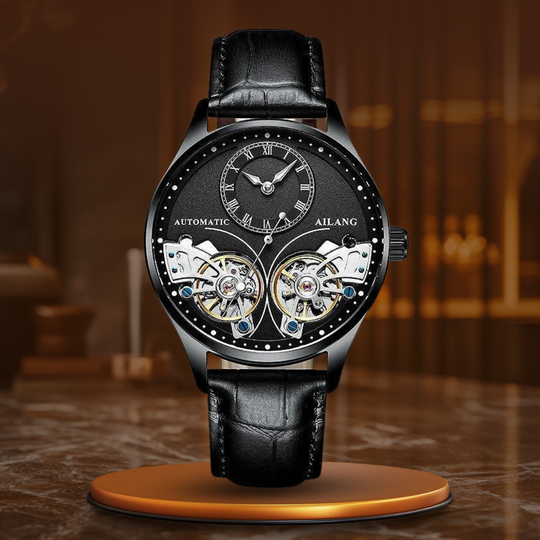 Men’s Automatic Moonphase Tourbillon Watch | 43 mm | Leather Strap | Multi-Function Calendar