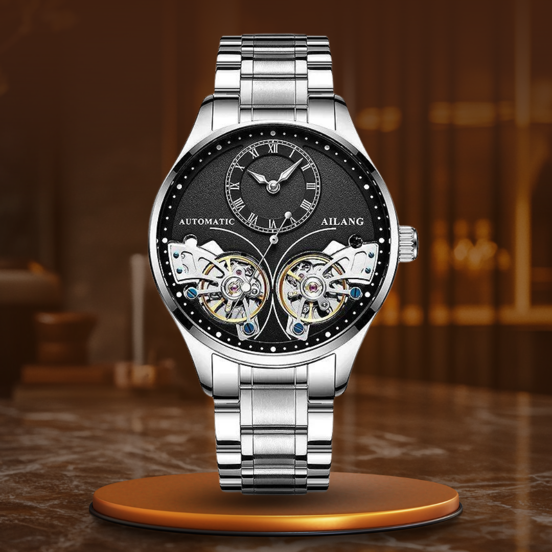 Men’s Automatic Moonphase Tourbillon Watch | 43 mm | Leather Strap | Multi-Function Calendar