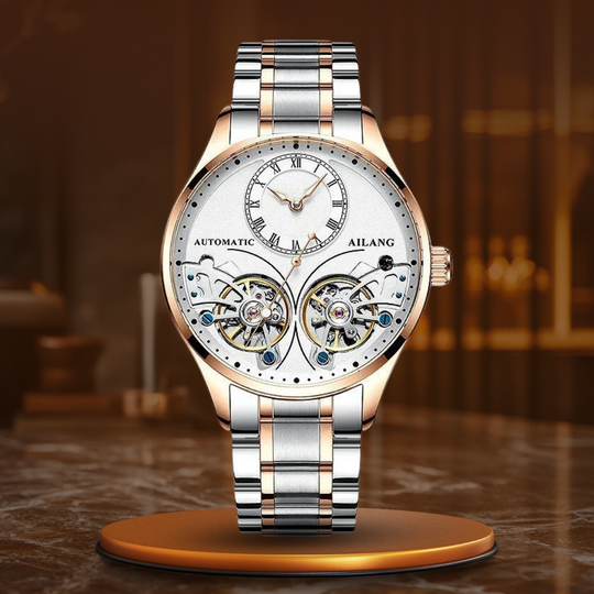 Men’s Automatic Moonphase Tourbillon Watch | 43 mm | Leather Strap | Multi-Function Calendar