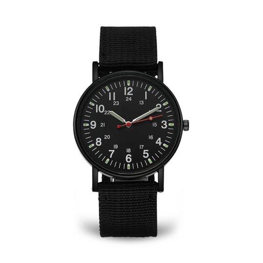 Men's Military Watch | 40 mm | Green Leather | Water-resistant