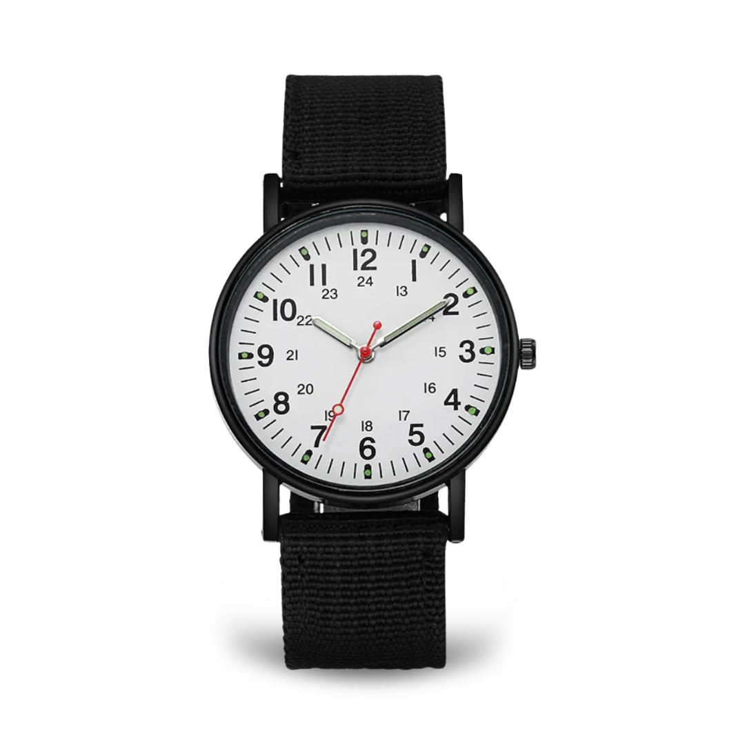 Men's Military Watch | 40 mm | Green Leather | Water-resistant