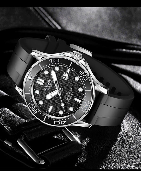 Unisex Sport Chronograph 41 mm | Luminous Dial & Calendar | Quartz Movement | Silicone/Steel Strap | 3 ATM