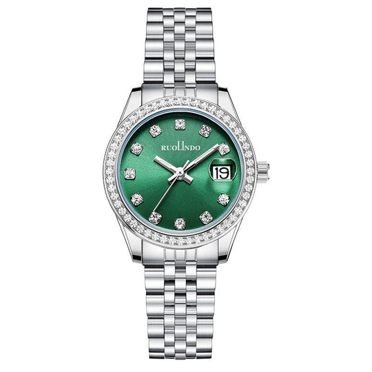 Women’s Diamond-Accent Watch 32 mm | Roman Dial Quartz | Sapphire Crystal | Stainless Steel Bracelet
