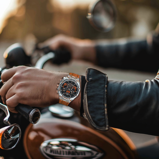 Men’s Transparent Skeleton Automatic Watch | 44 mm Case | Rubber Strap | 3 ATM Water Resistant