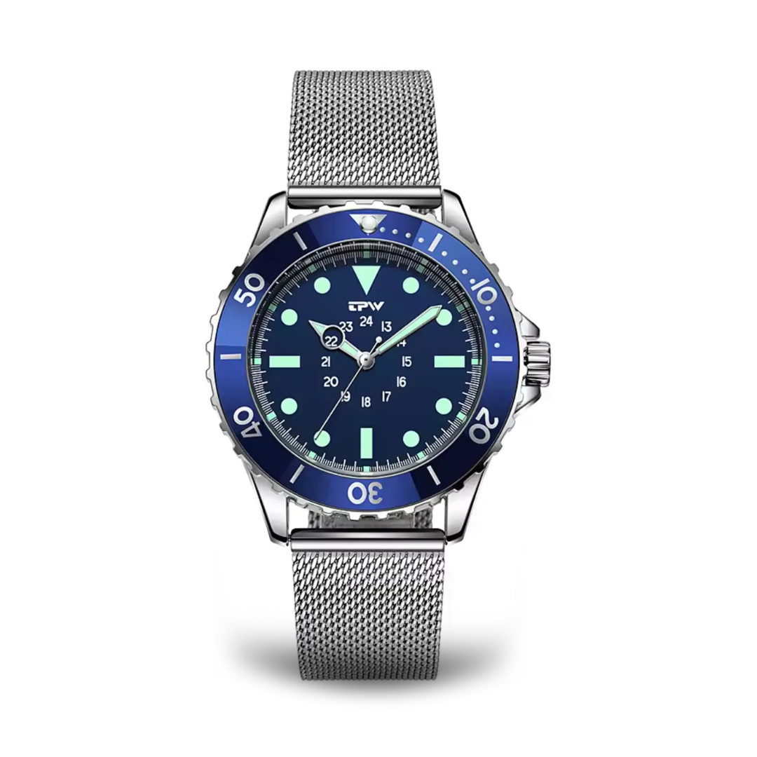 Men’s Tactical Diver-Style Field Watch | 40 mm Case | Nylon Strap | Water-resistant