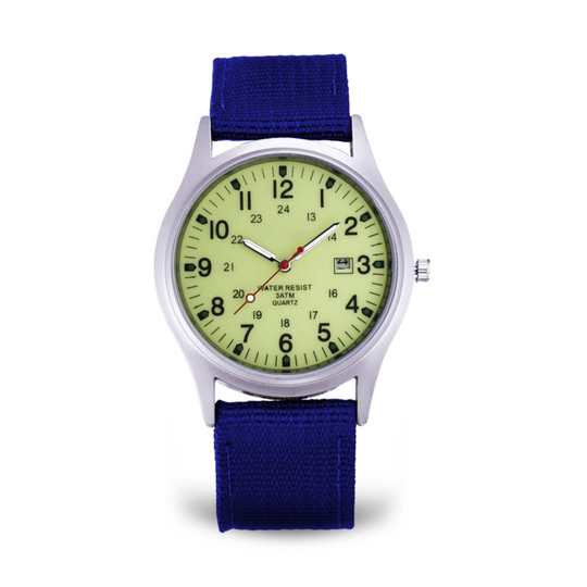 Men’s Military Adventure Field Watch | 40 mm | Green Dial | Nylon Strap | Date Display