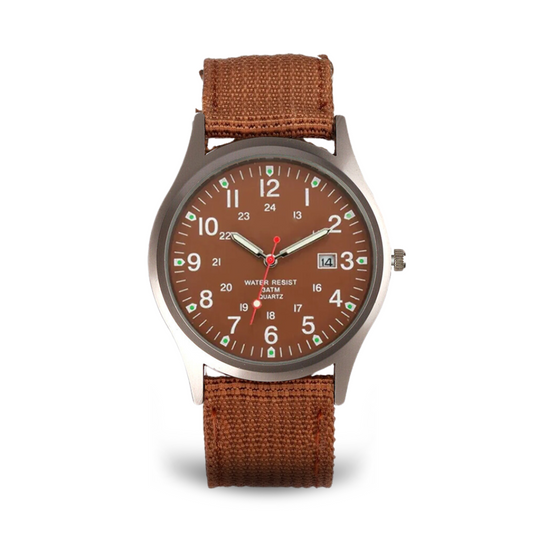 Men’s Military Field Watch | 40 mm | Nylon Strap | Quartz & Date | 3 ATM