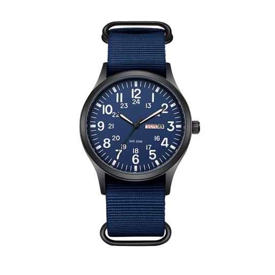 Men’s Tactical Diver-Style Field Watch | 40 mm | Nylon Strap | Water-resistant
