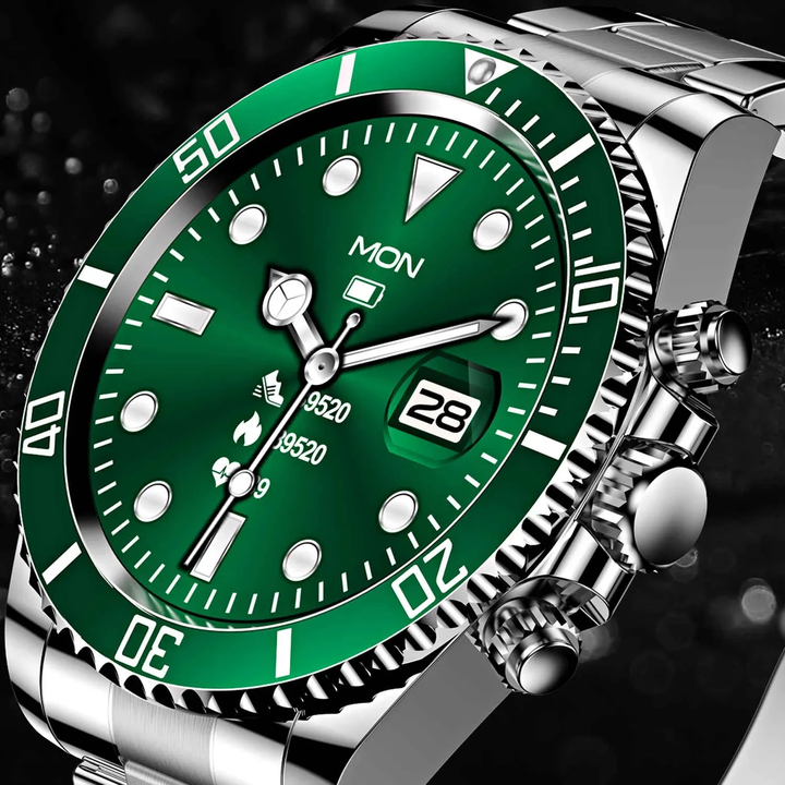 Men’s Rugged Stainless Steel Smartwatch | AMOLED Touch Display | GPS & Dual SIM | IP68 Fitness Tracker