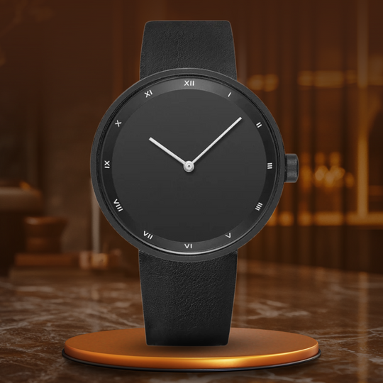 Unisex Minimalist Quartz Watch 40 mm | Slim Roman Dial | Leather Strap | 3 ATM Water Resistant