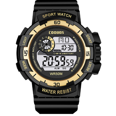 Men’s Digital Military Sport Watch 50 mm | 50M Water Resistant | LED Backlight Alarm Chronograph