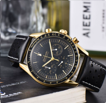 Men's Business Watch | 41 mm | Gold Leather