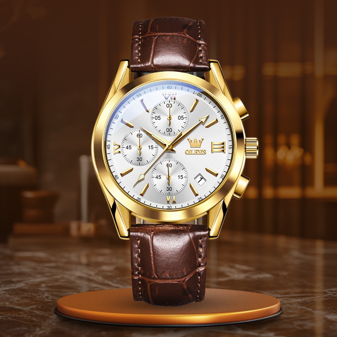 Men’s Luminous Chronograph Watch | 40 mm Case | 3 ATM | Date