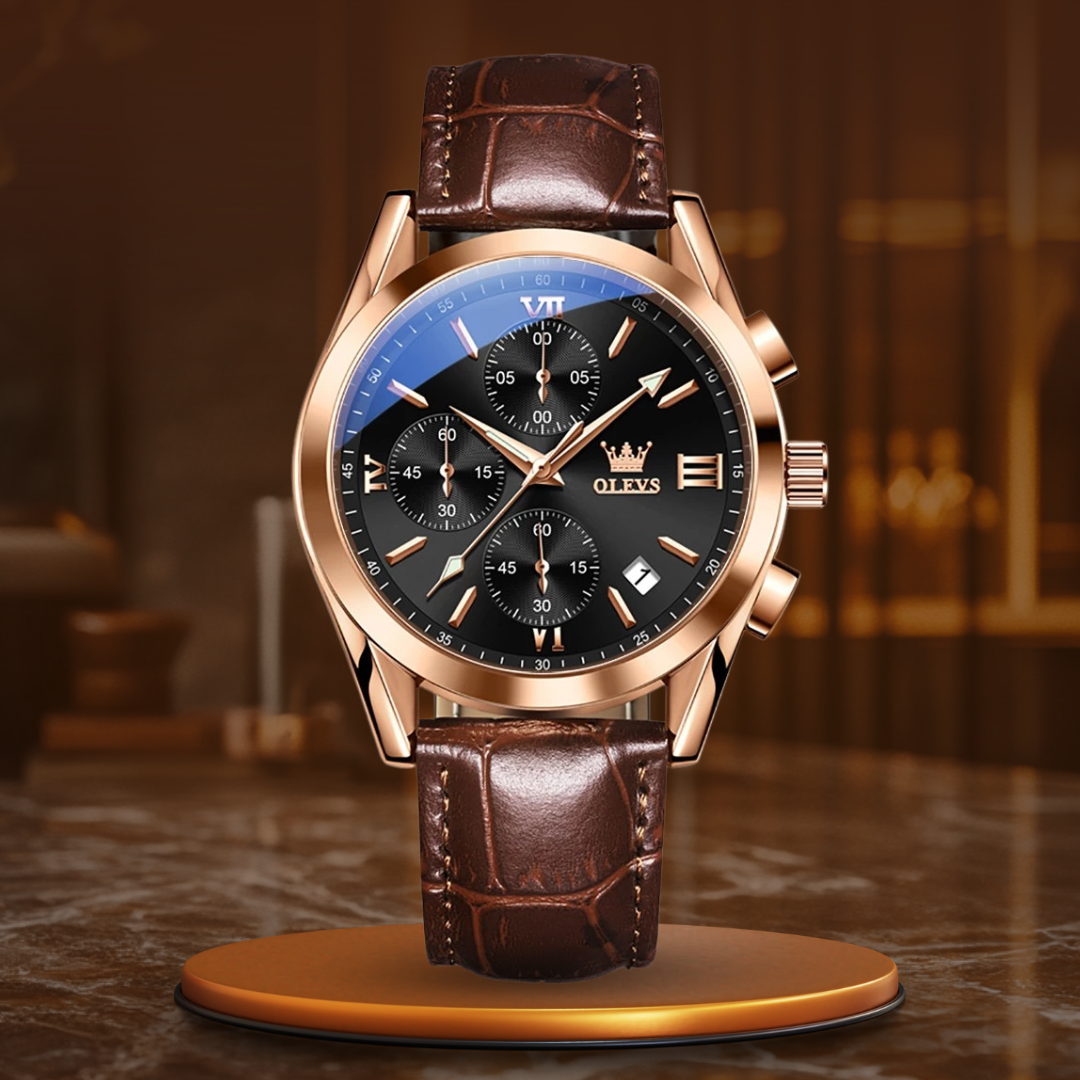 Men’s Luminous Chronograph Watch | 40 mm Case | 3 ATM | Date