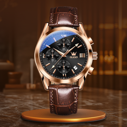Men’s Luminous Chronograph Watch | 40 mm Case | 3 ATM | Date