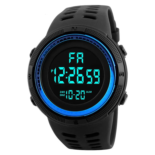 Men’s Digital Military Sports Watch 50 mm | Silicone Strap | 50M Water Resistant | Chronograph & Alarm