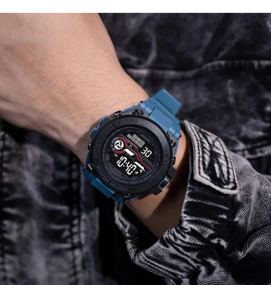 Men’s Outdoor Digital Sport Watch | 51 mm | Silicone Strap | 3 ATM | Alarm & Stopwatch