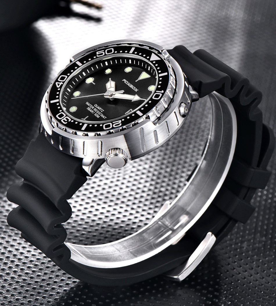 Men’s Chronograph Sport Watch 46 mm | Silicone Strap | 5 ATM Water Resistant | Date & Week