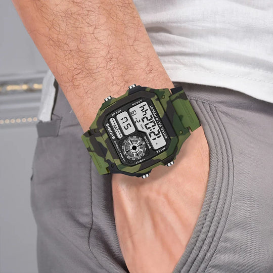 Men’s Tactical Digital Watch 44.1 mm | Military Outdoor Alarm & Chronograph | 30 m Water Resistant