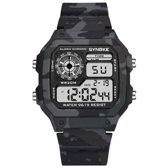 Men’s Tactical Digital Watch 44.1 mm | Military Outdoor Alarm & Chronograph | 30 m Water Resistant