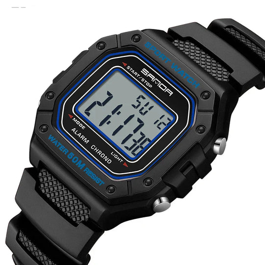 Men’s Military Digital Sport Watch 42 mm | 50 m Water Resistant | Chronograph, Alarm & LED | Green/Black Strap