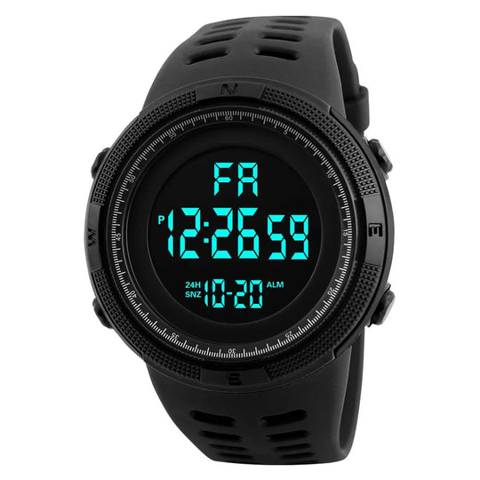 Men’s Digital Military Sports Watch 50 mm | Silicone Strap | 50M Water Resistant | Chronograph & Alarm