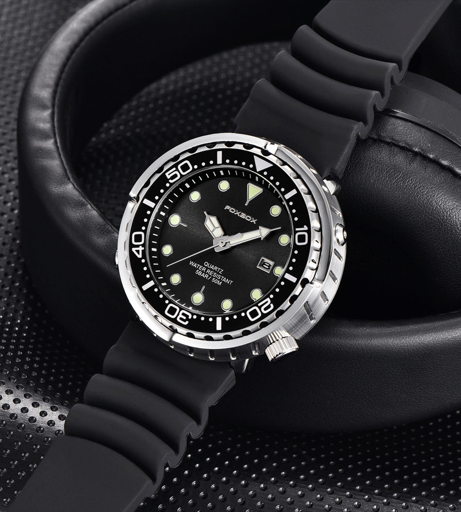 Men’s Chronograph Sport Watch 46 mm | Silicone Strap | 5 ATM Water Resistant | Date & Week