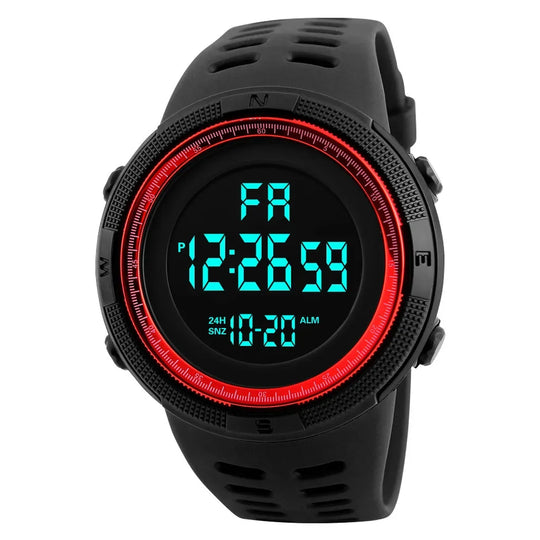 Men’s Digital Military Sports Watch 50 mm | Silicone Strap | 50M Water Resistant | Chronograph & Alarm