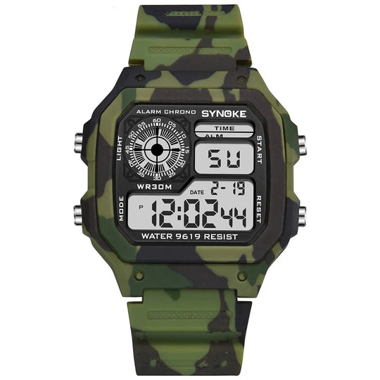 Men’s Tactical Digital Watch 44.1 mm | Military Outdoor Alarm & Chronograph | 30 m Water Resistant