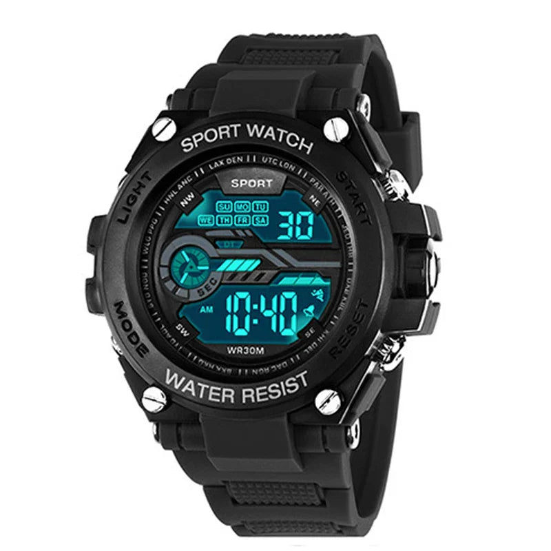 Men’s Outdoor Digital Sport Watch | 51 mm | Silicone Strap | 3 ATM | Alarm & Stopwatch