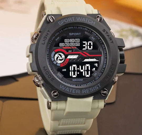 Men’s Outdoor Digital Sport Watch | 51 mm | Silicone Strap | 3 ATM | Alarm & Stopwatch