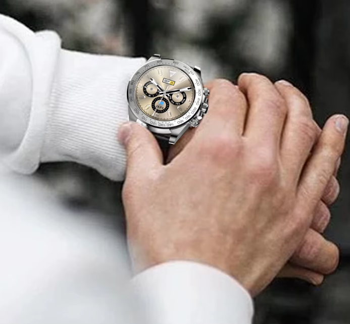 Men’s Smart Sport Chronograph 46.35 mm | Silicone Strap | Water-Resistant | Call & Fitness Features