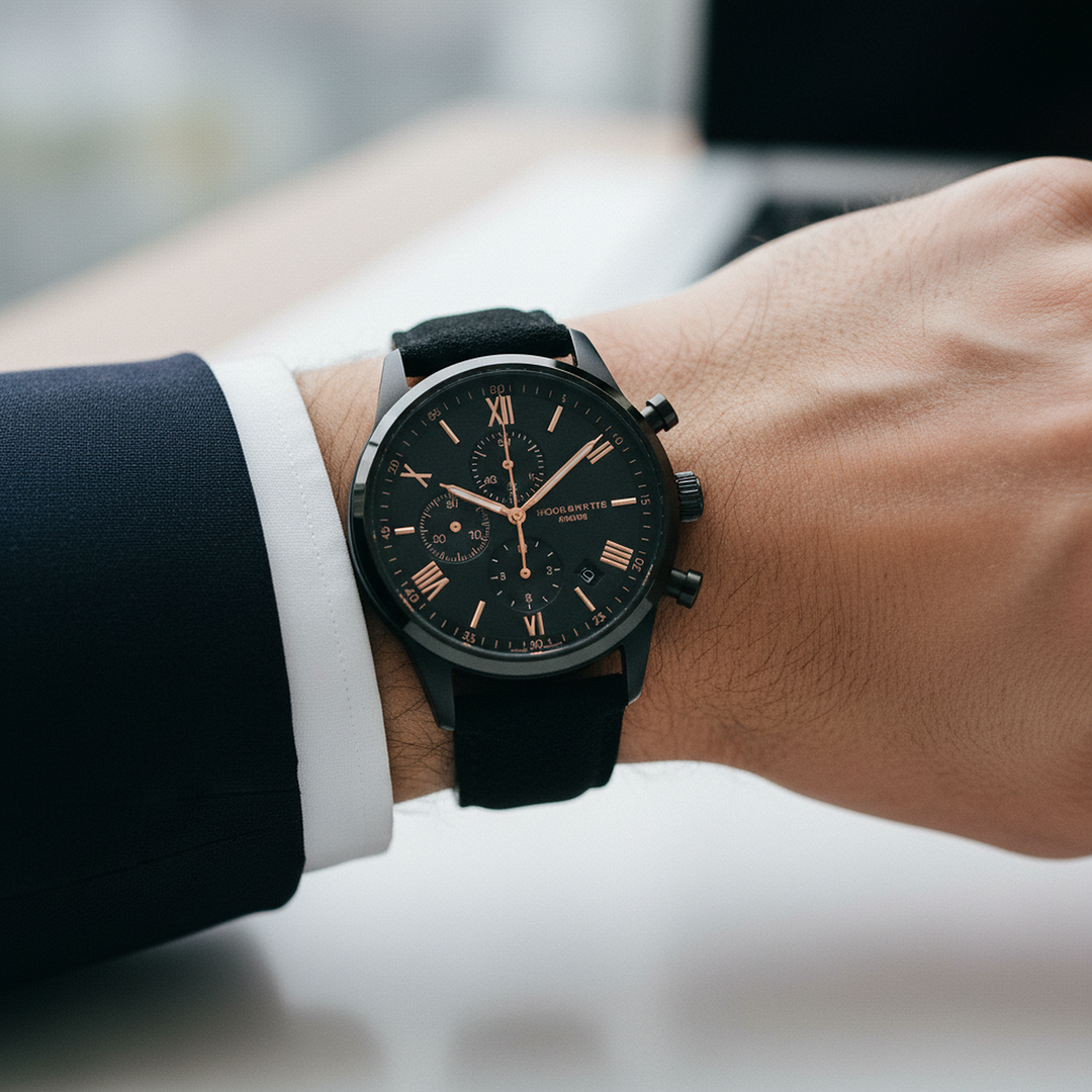 Smith Watches Casual Black Rose Gold - On Wrist Lifestyle