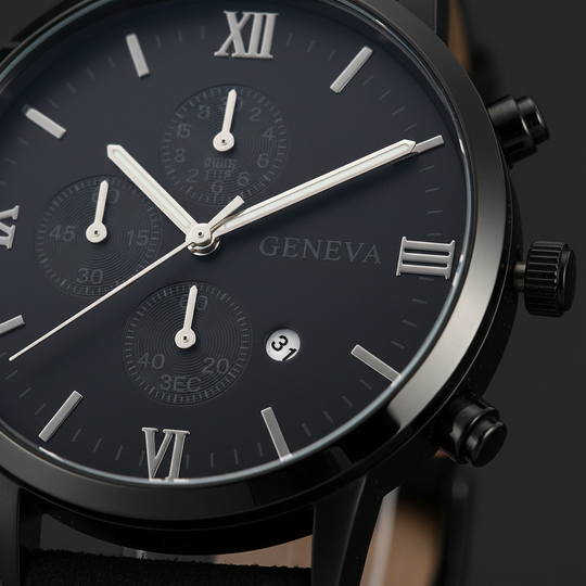 Smith Watches Casual Black and White - Dial Macro