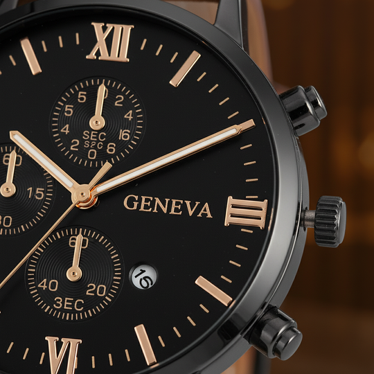 Smith Watches Casual Brown Rose Gold - Dial Macro