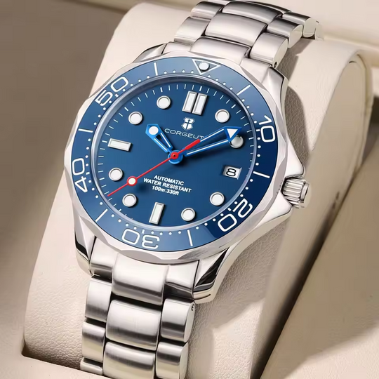 Men’s Automatic NH35 Watch 40 mm | 316L Steel Case & Bracelet | Sapphire Crystal | Ceramic Bezel