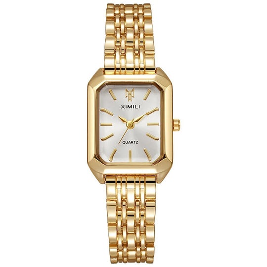 Women's Classic Gold Square Quartz Watch | 22 × 30 mm | 3 ATM