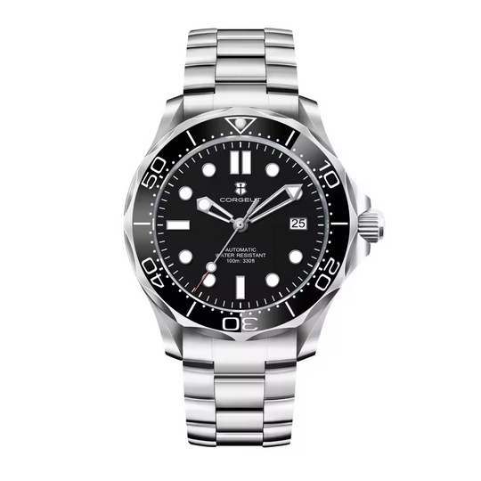 Men’s Automatic NH35 Watch 40 mm | 316L Steel Case & Bracelet | Sapphire Crystal | Ceramic Bezel