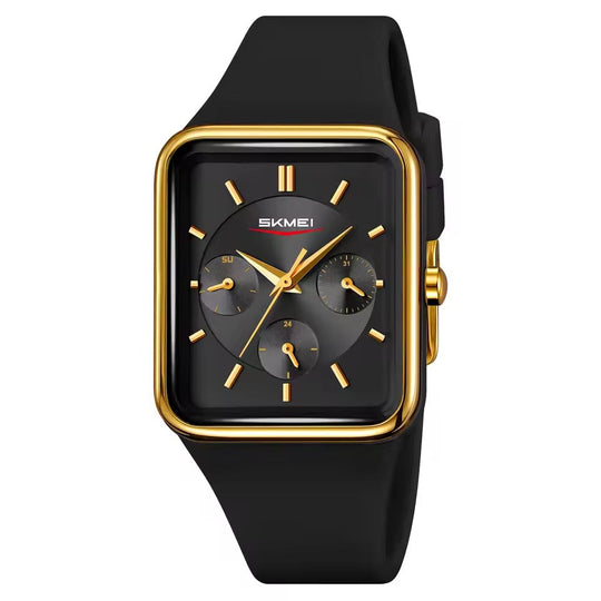 Women’s Rectangular Quartz Watch | 30 mm | White Silicone | 3 ATM | Casual Business Style