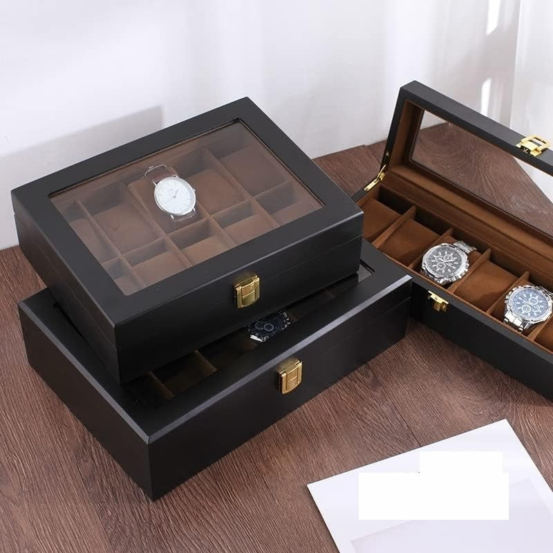 Unisex Wooden Watch Display Case Organizer | 6 Slots | Dust Protection