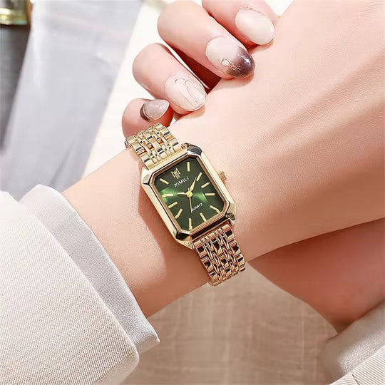 Women's Classic Gold Square Quartz Watch | 22 × 30 mm | 3 ATM