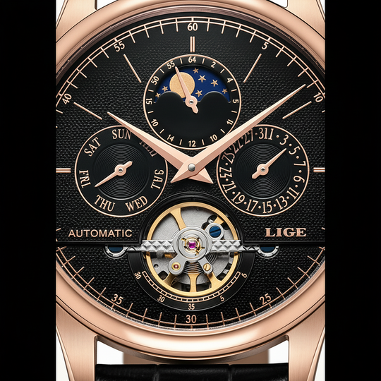 Smith Watches Automatic Dress 40mm Gold Black - Dial Macro