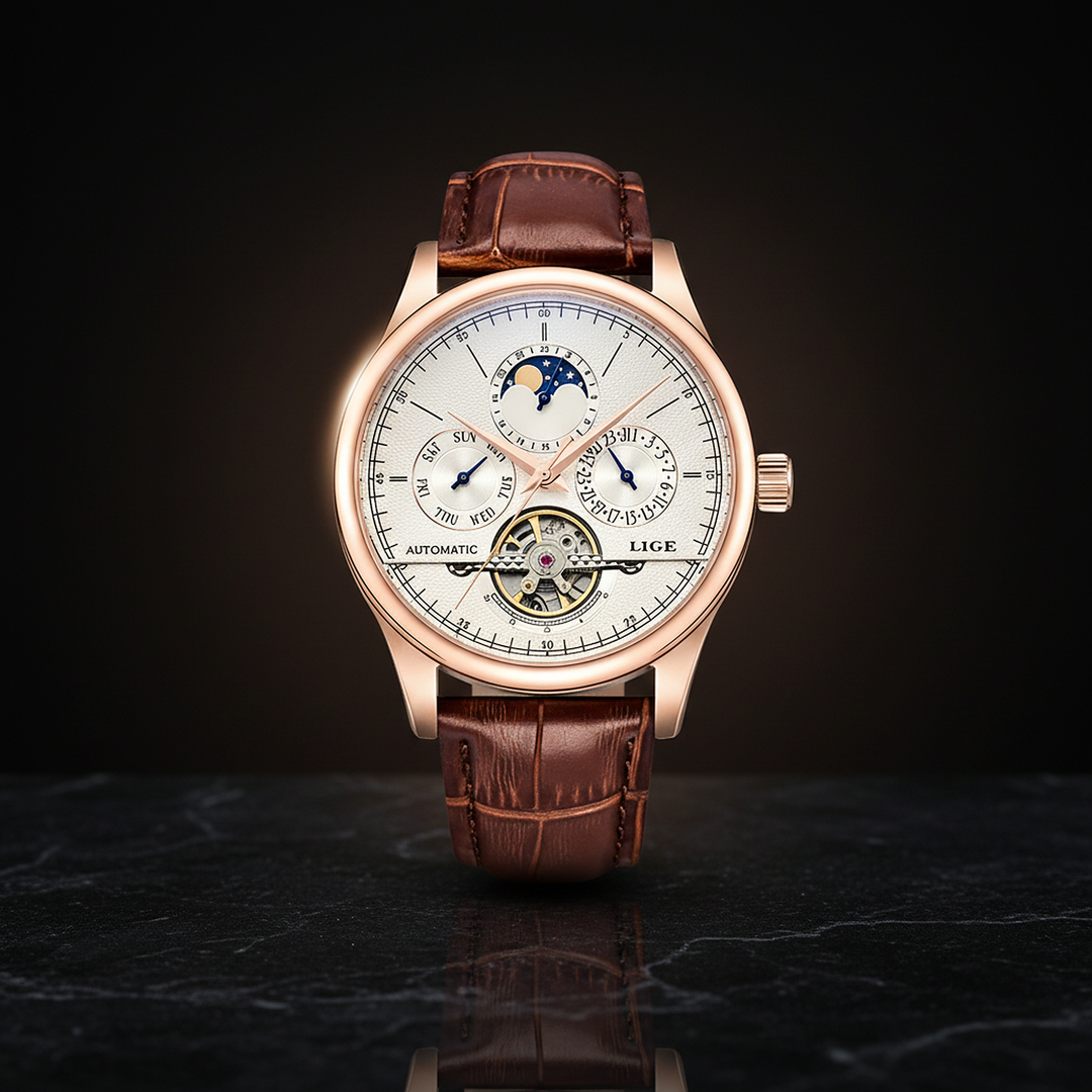 Smith Watches Automatic Dress 40mm Gold White - Studio Three-Quarter