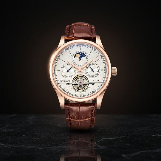 Smith Watches Automatic Dress 40mm Gold White - Studio Three-Quarter