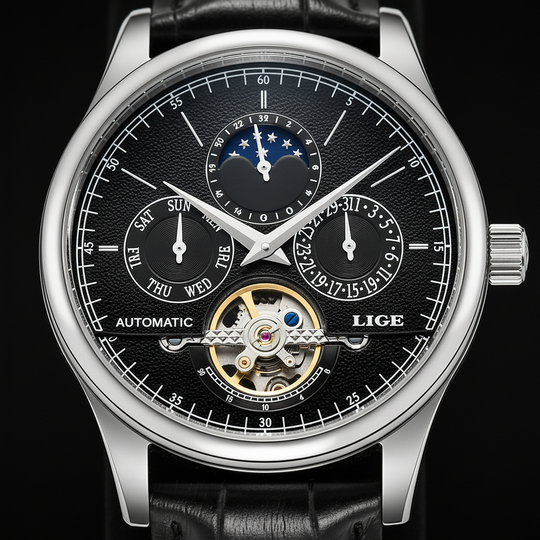 Smith Watches Automatic Dress 40mm Silver Black - Dial Macro