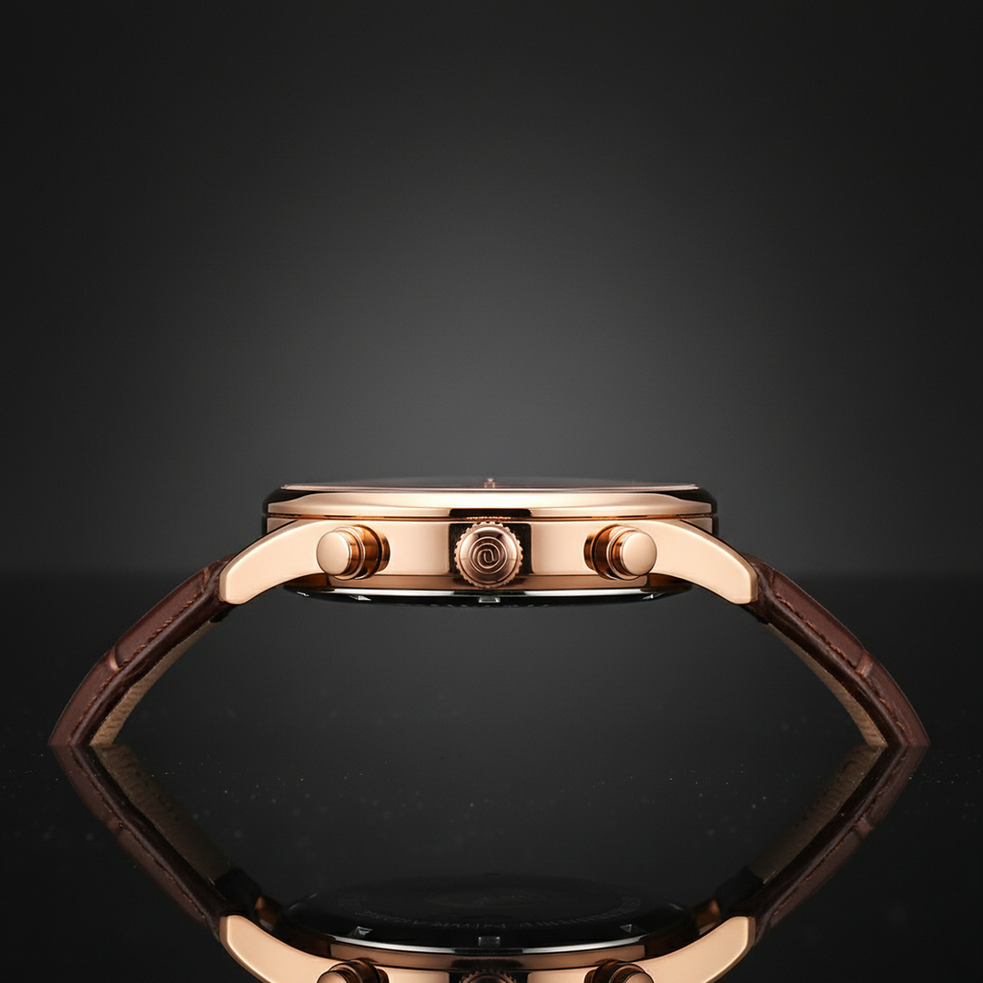 Smith Watches Mechanical Rose Gold Black - Case Profile