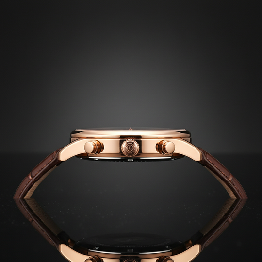 Smith Watches Mechanical Rose Gold Black - Case Profile