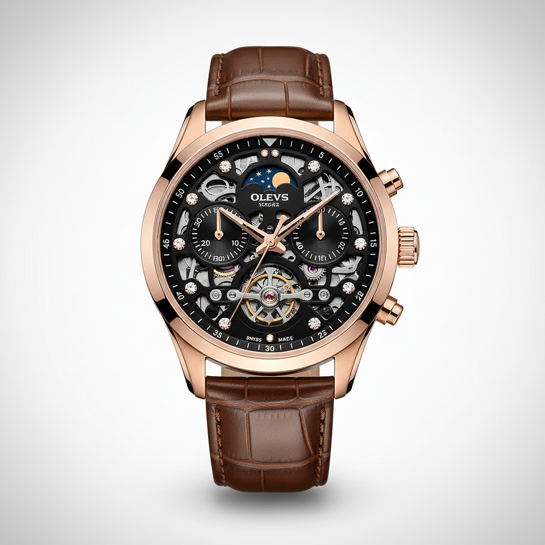 Smith Watches Mechanical Rose Gold Black - Hero Product Shot