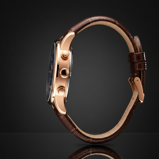 Smith Watches Mechanical Rose Gold Blue - Case Profile